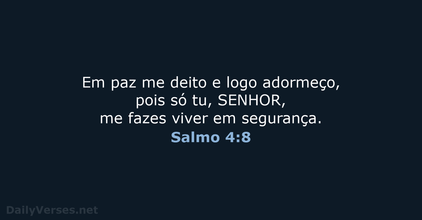 Salmo 4:8 - NVI