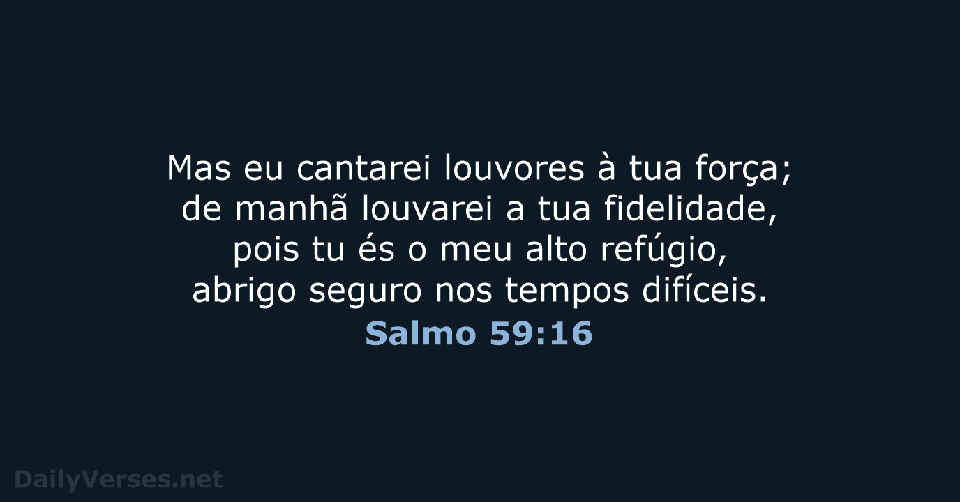 Salmo 59:16 - NVI