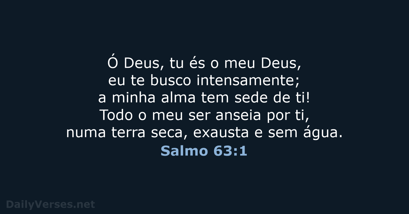 Salmo 63:1 - NVI