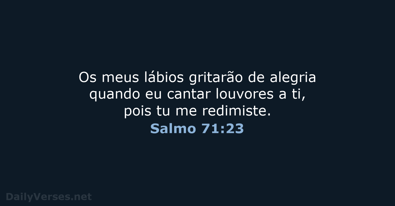 Salmo 71:23 - NVI
