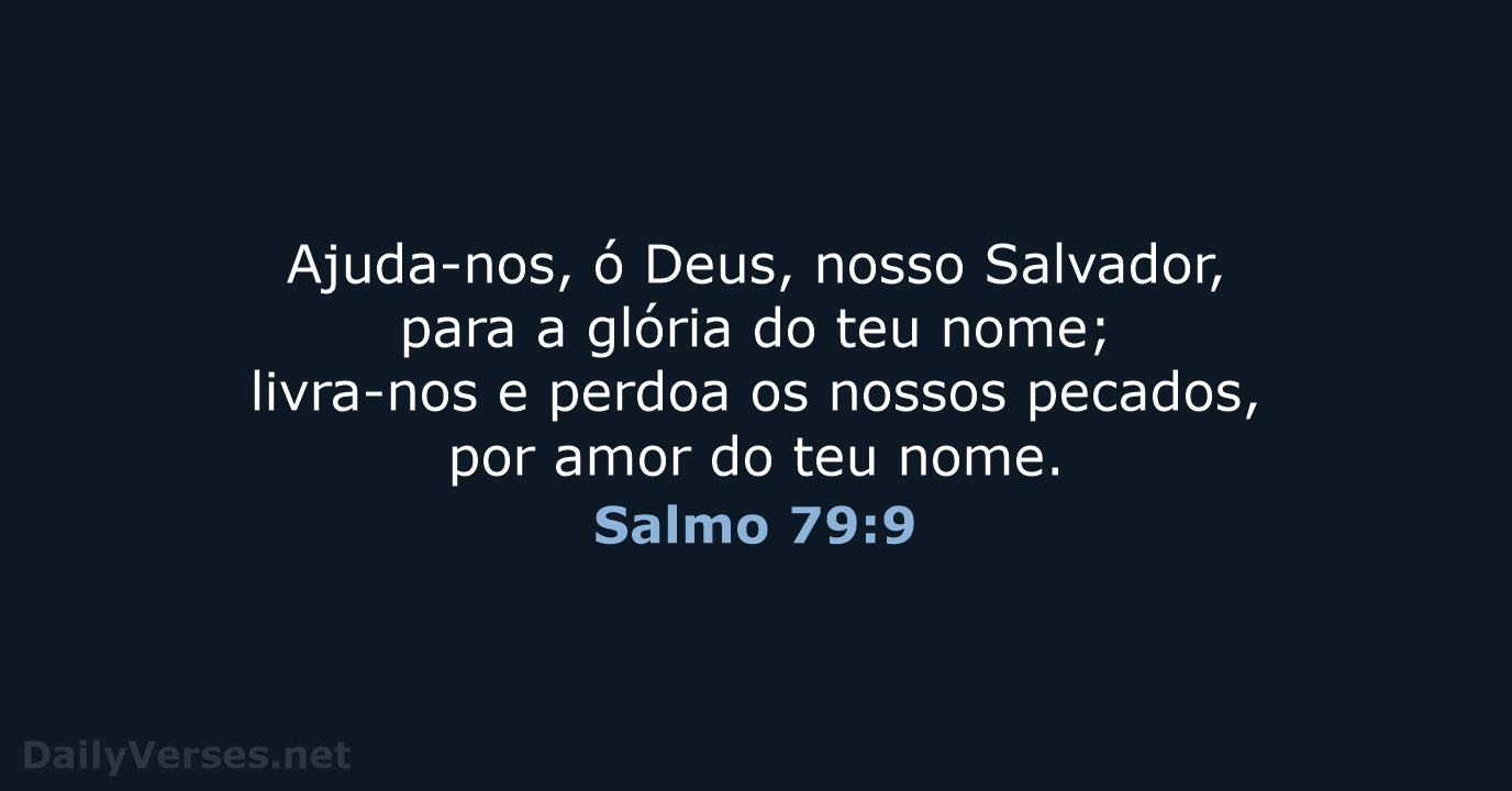 Salmo 79:9 - NVI