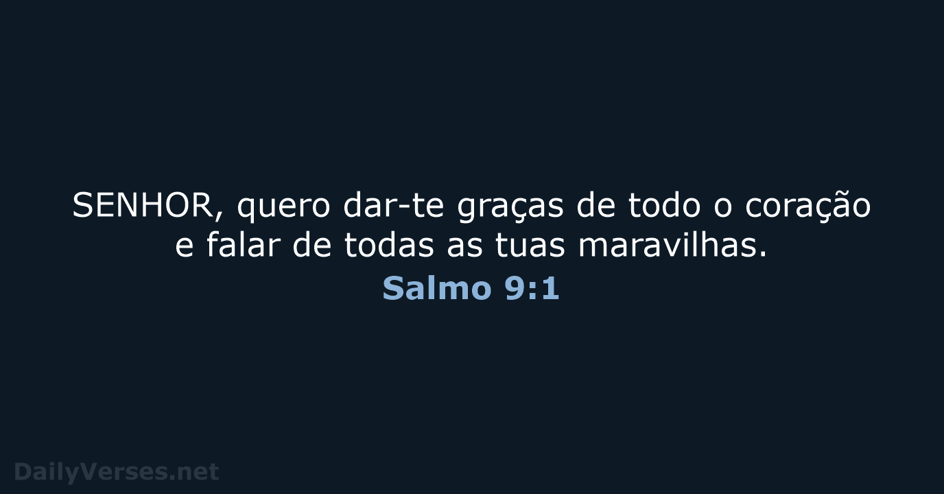 Salmo 9:1 - NVI