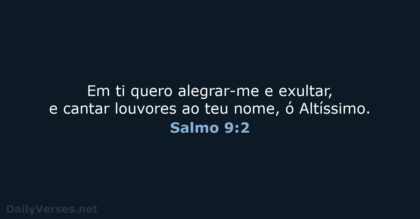 Salmo 9:2 - NVI