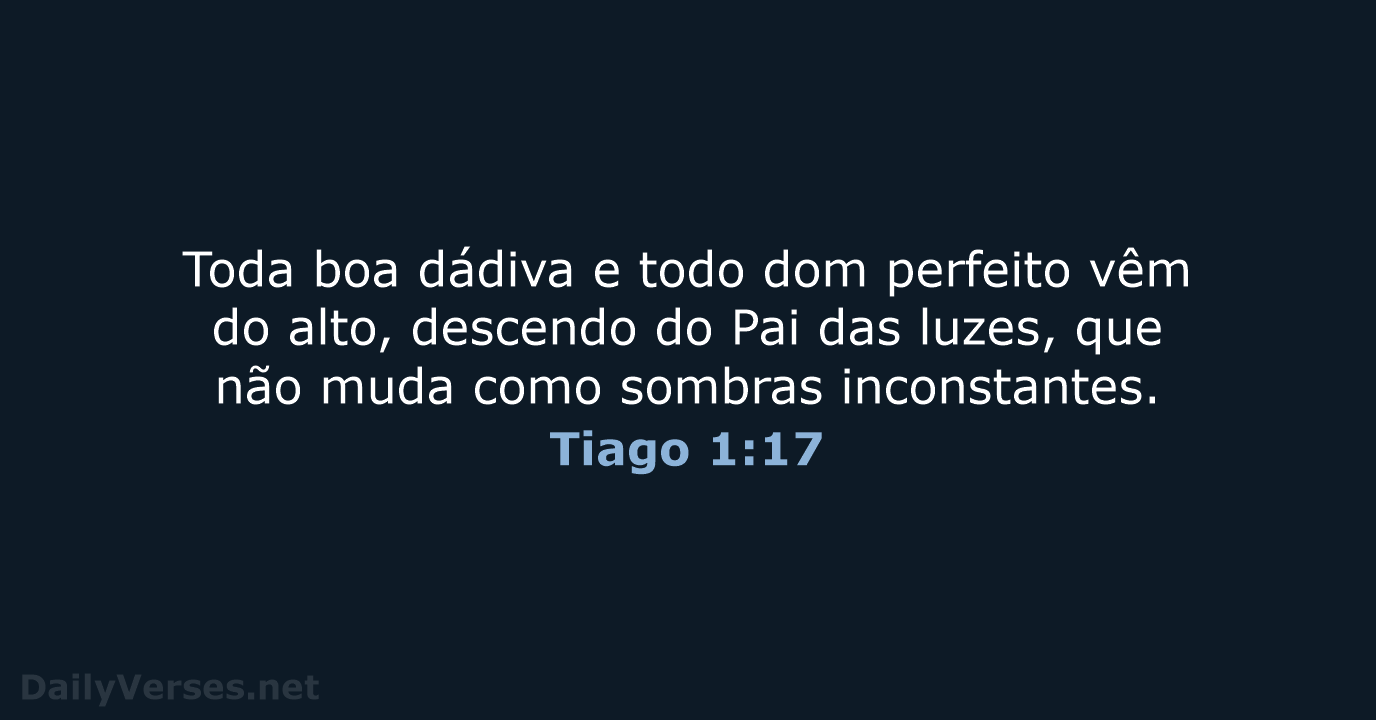 Tiago 1:17 - NVI