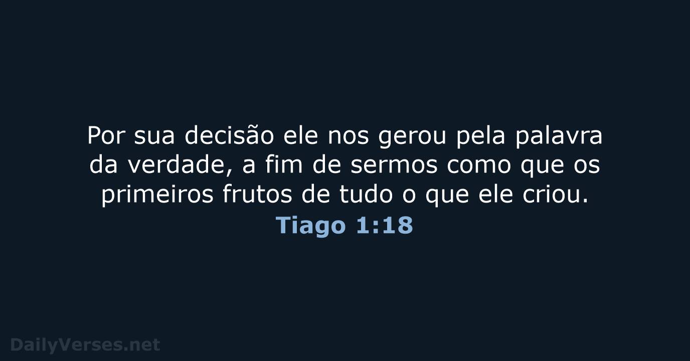Tiago 1:18 - NVI