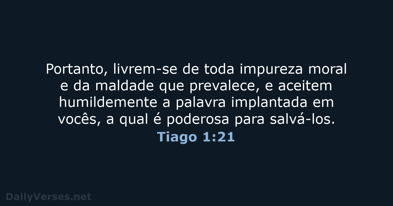Tiago 1:21 - NVI