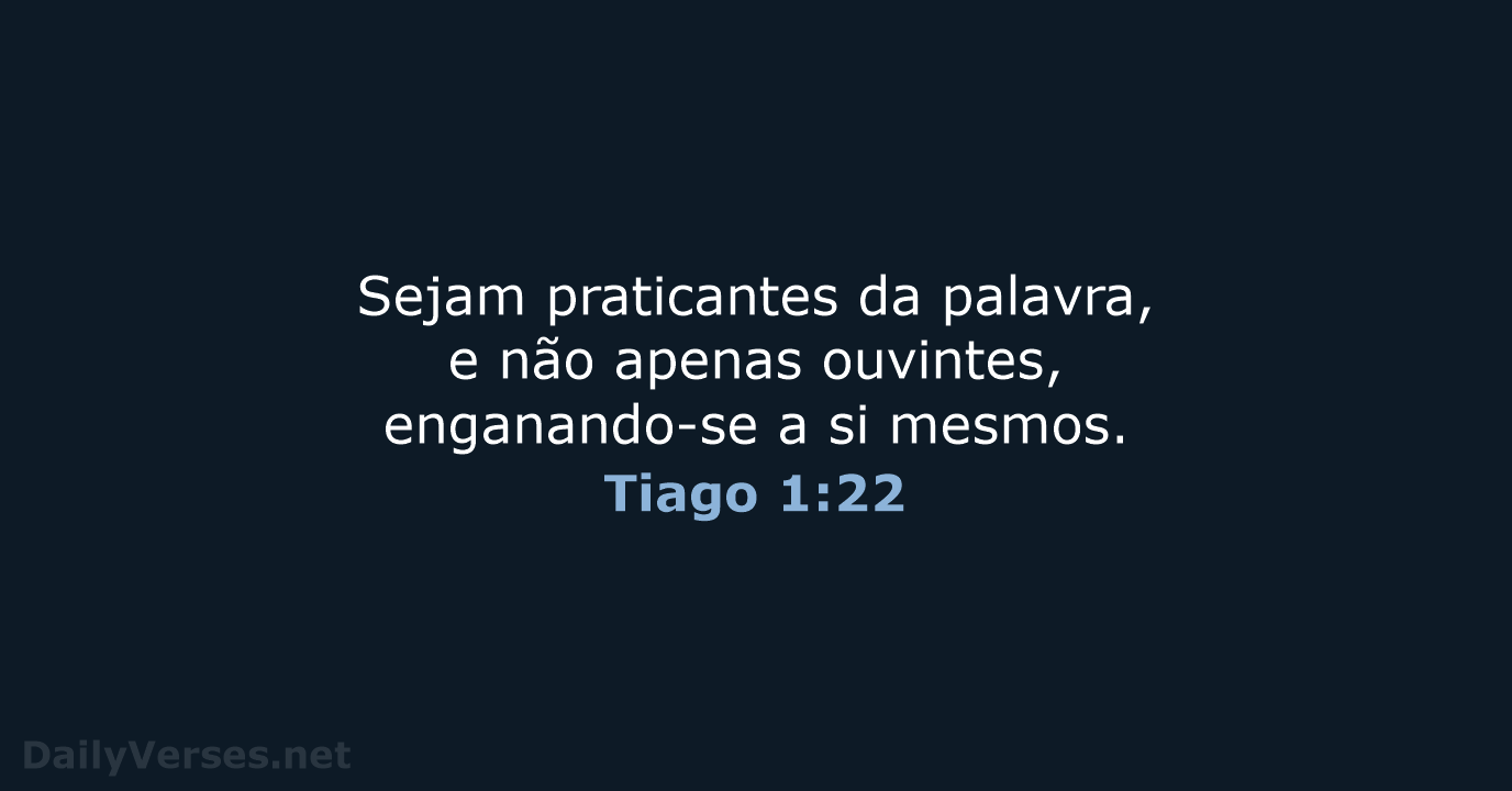 Tiago 1:22 - NVI