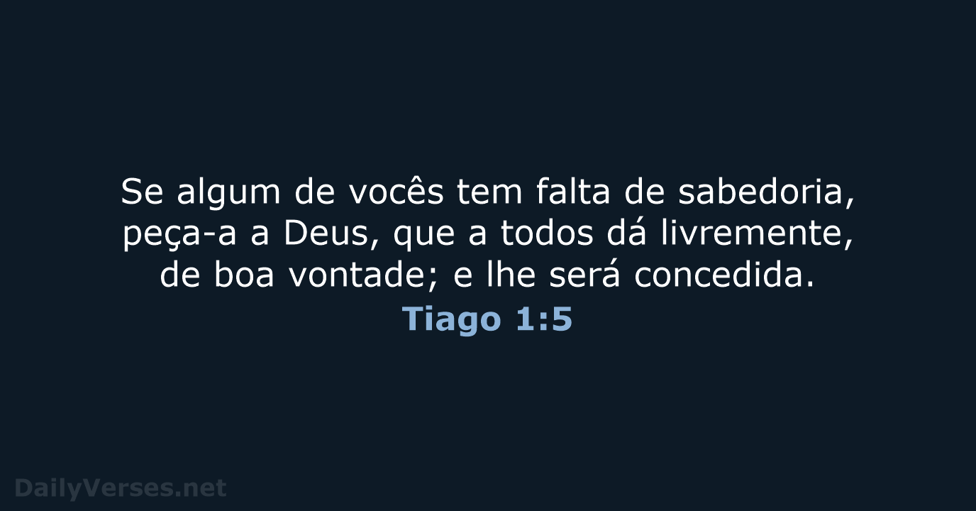 Tiago 1:5 - NVI
