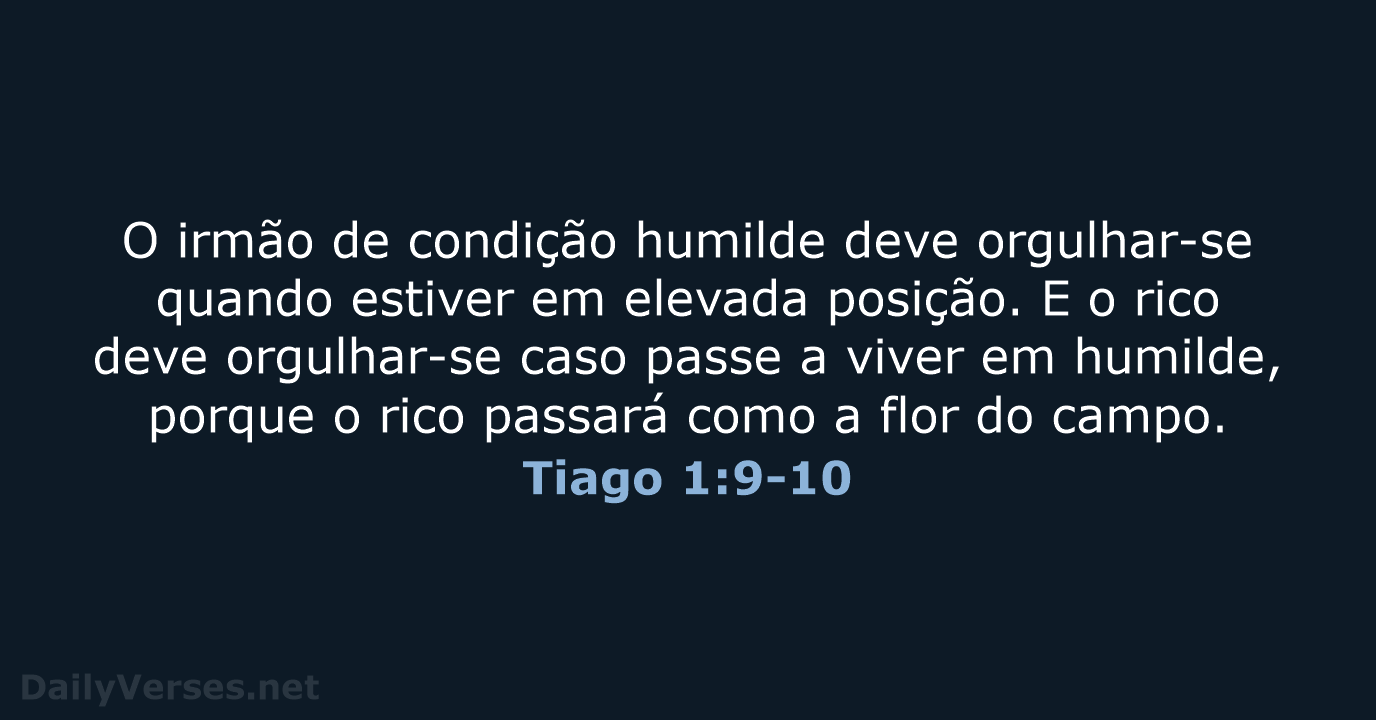 Tiago 1:9-10 - NVI
