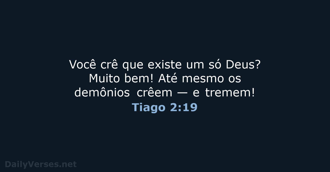 Tiago 2:19 - NVI
