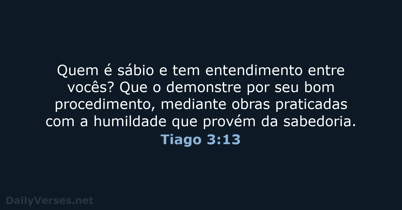 Tiago 3:13 - NVI