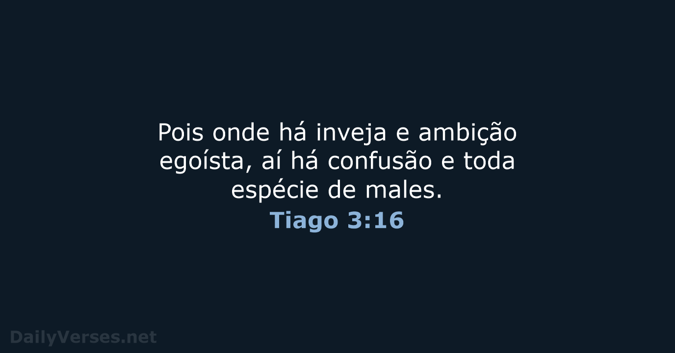 Tiago 3:16 - NVI