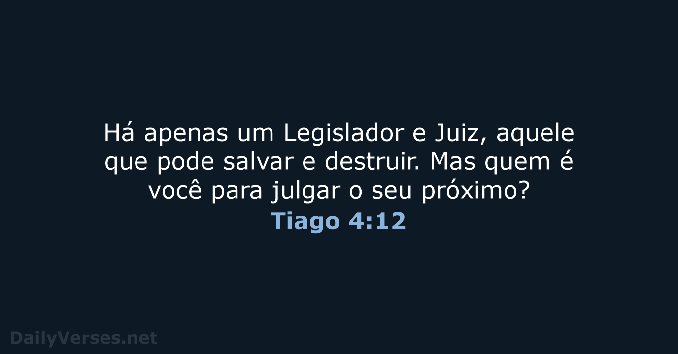 Tiago 4:12 - NVI