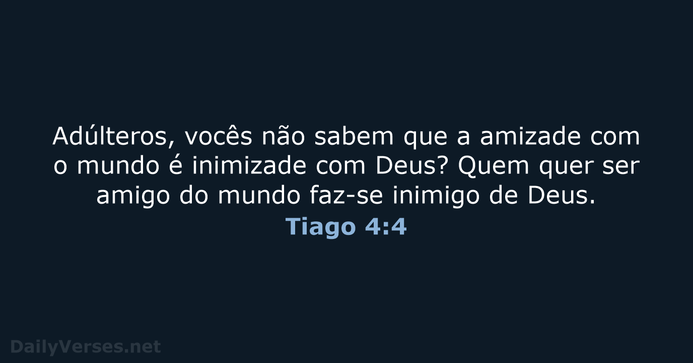 Tiago 4:4 - NVI