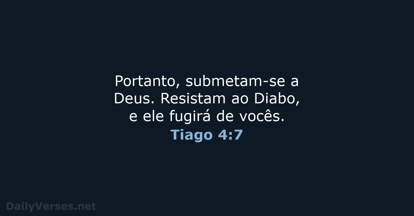 Tiago 4:7 - NVI