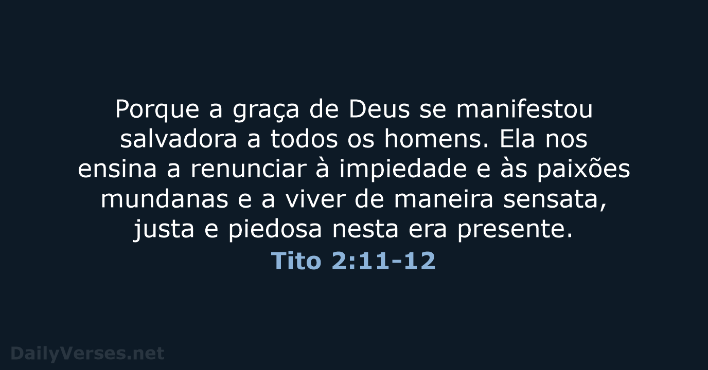 Tito 2:11-12 - NVI