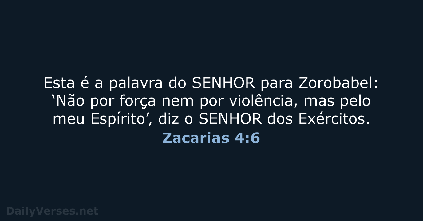 Zacarias 4:6 - NVI