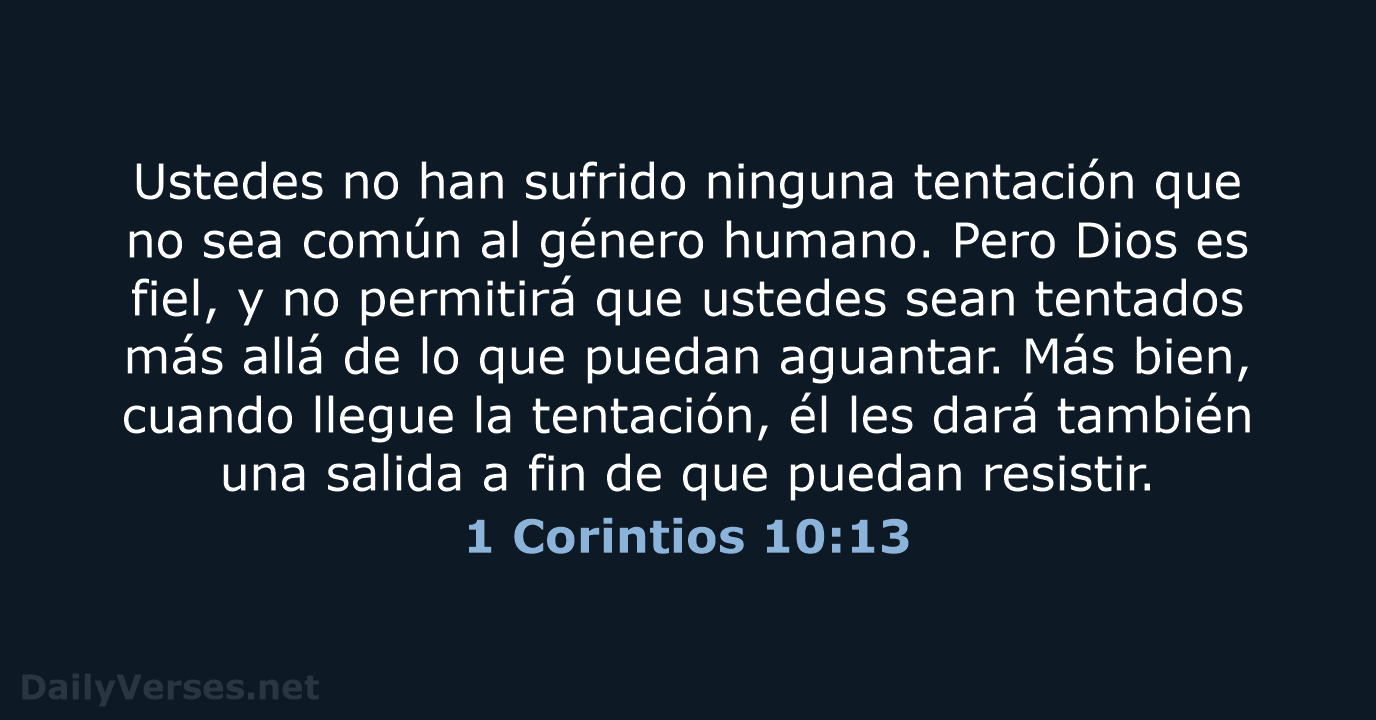 1 Corintios 10:13 - NVI