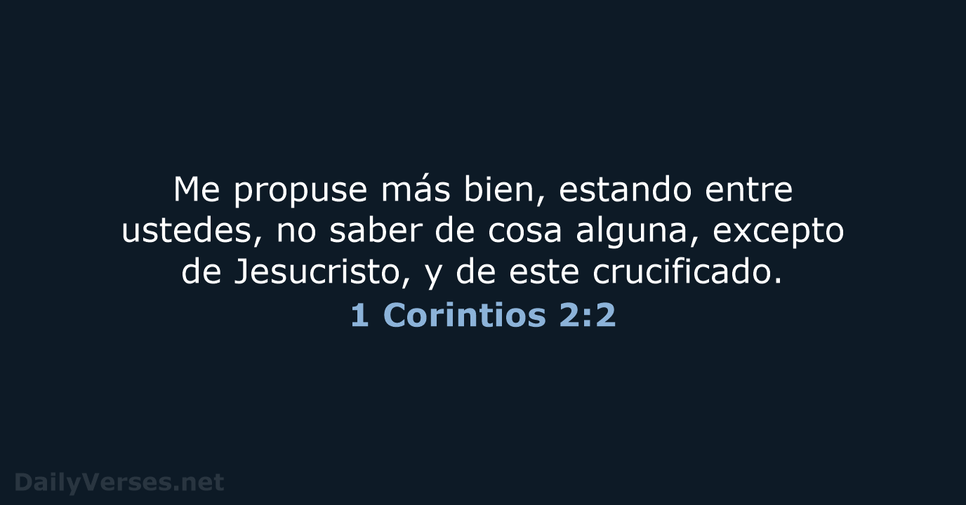 1 Corintios 2:2 - NVI