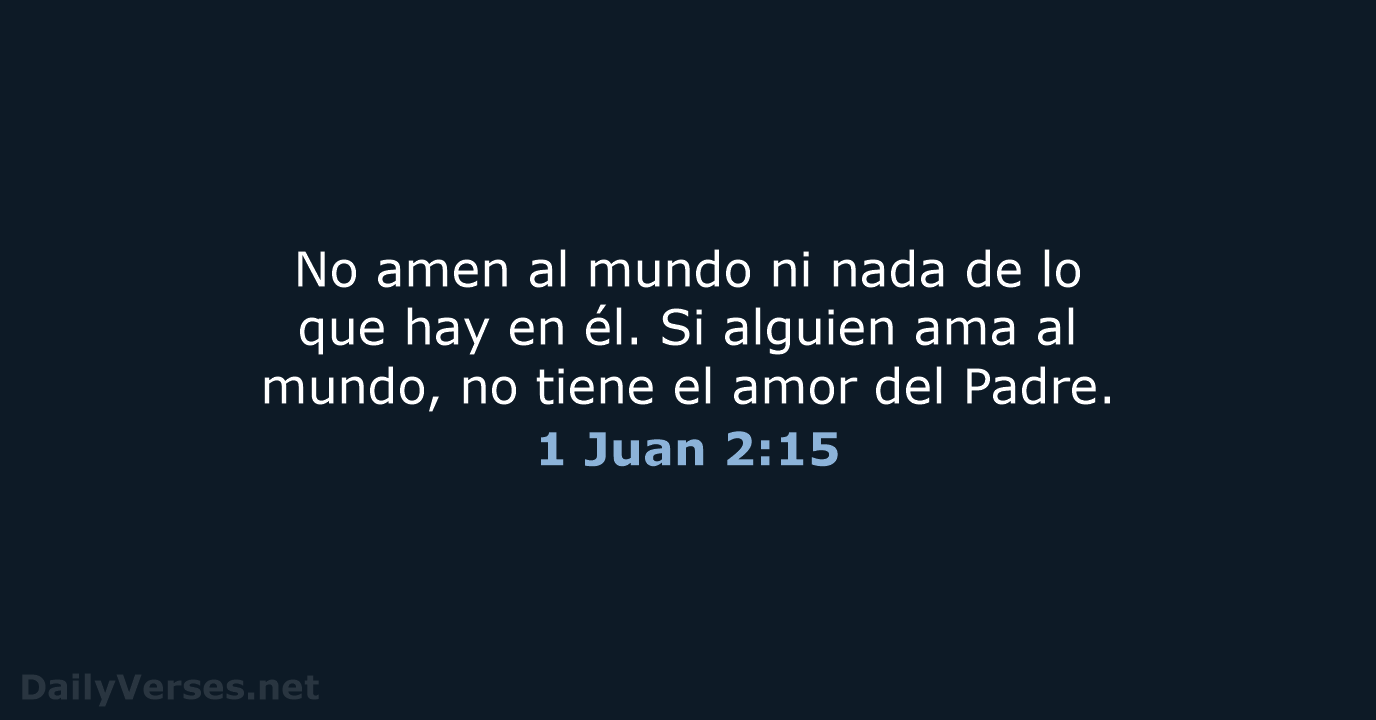1 Juan 2:15 - NVI