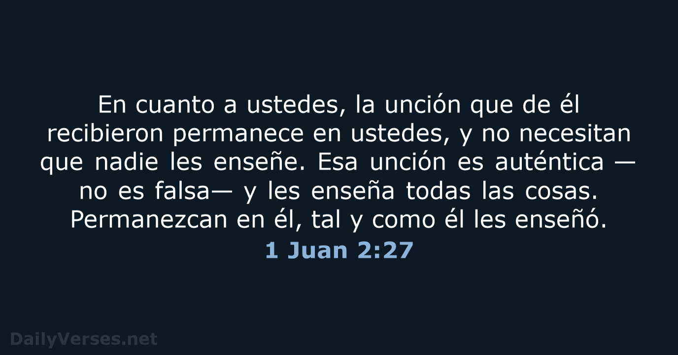 1 Juan 2:27 - NVI