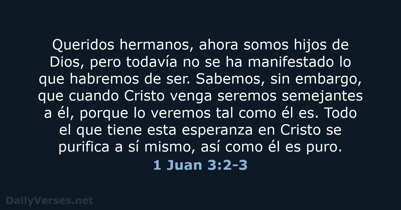1 Juan 3:2-3 - NVI