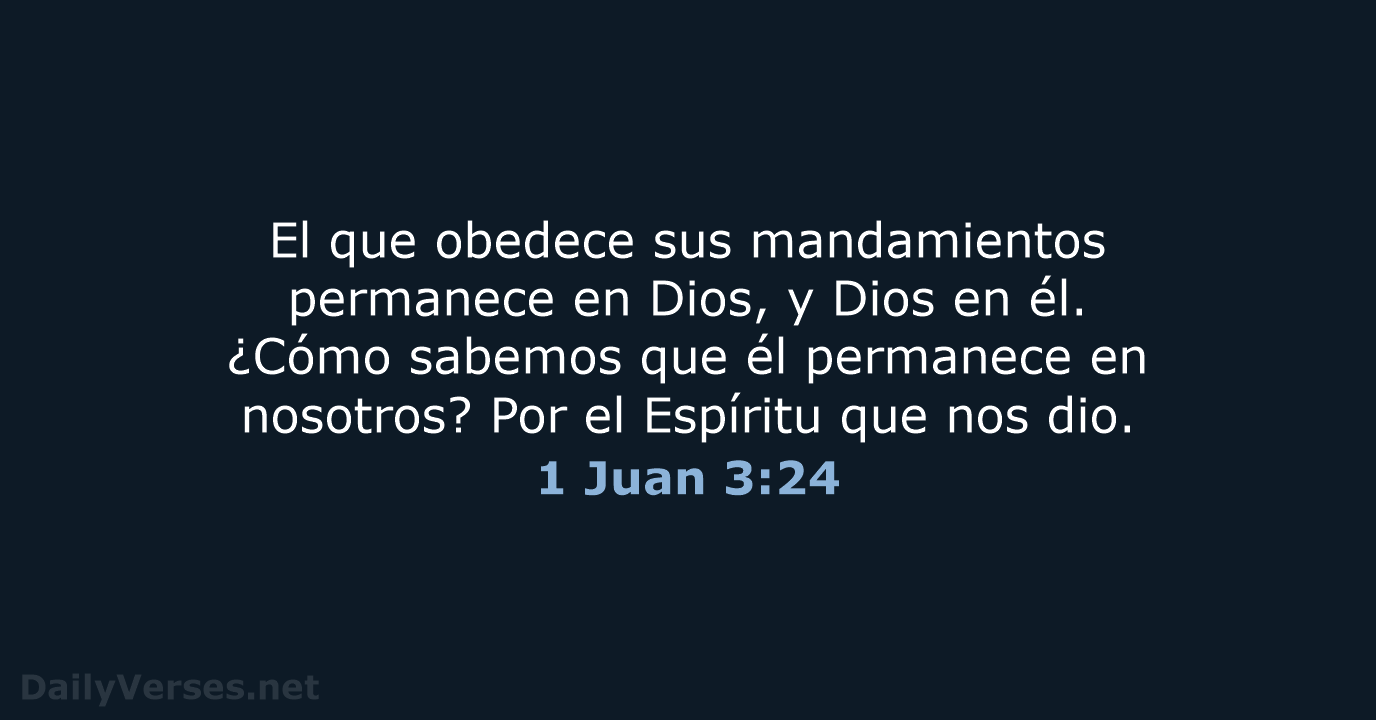 1 Juan 3:24 - NVI