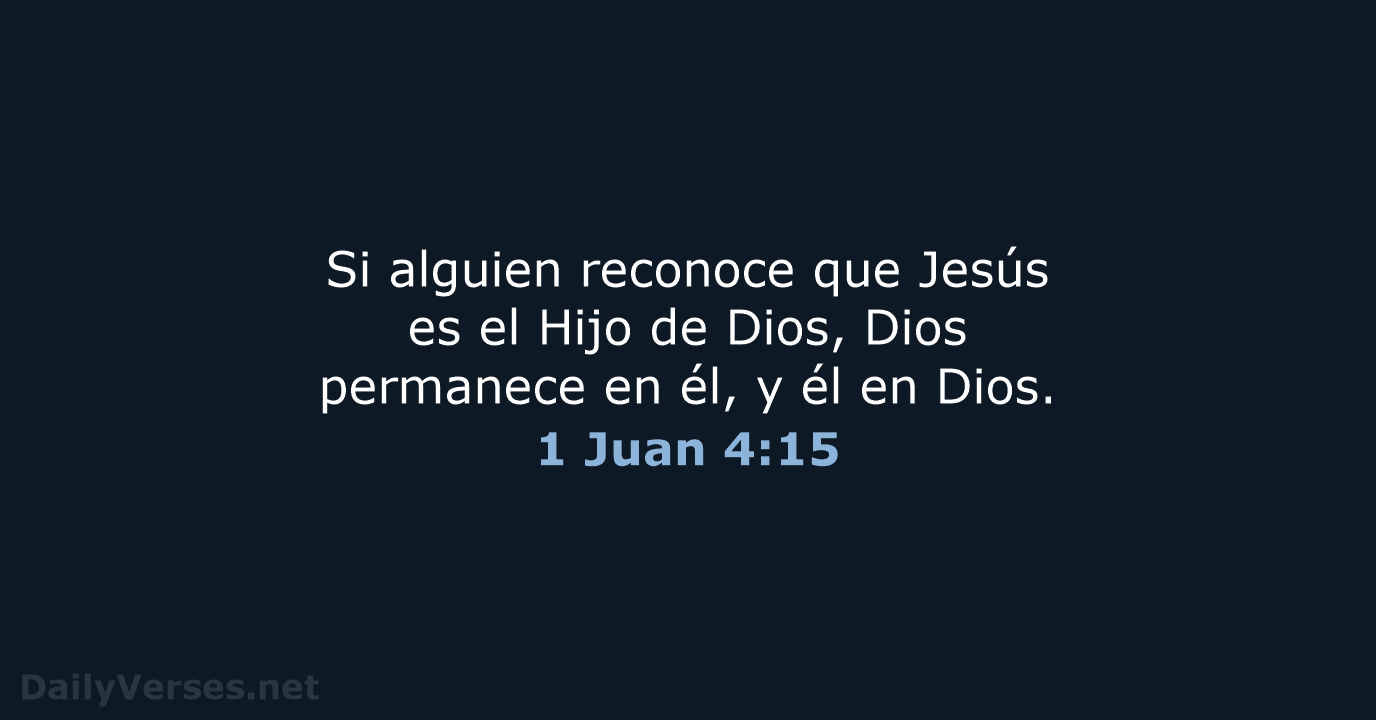1 Juan 4:15 - NVI
