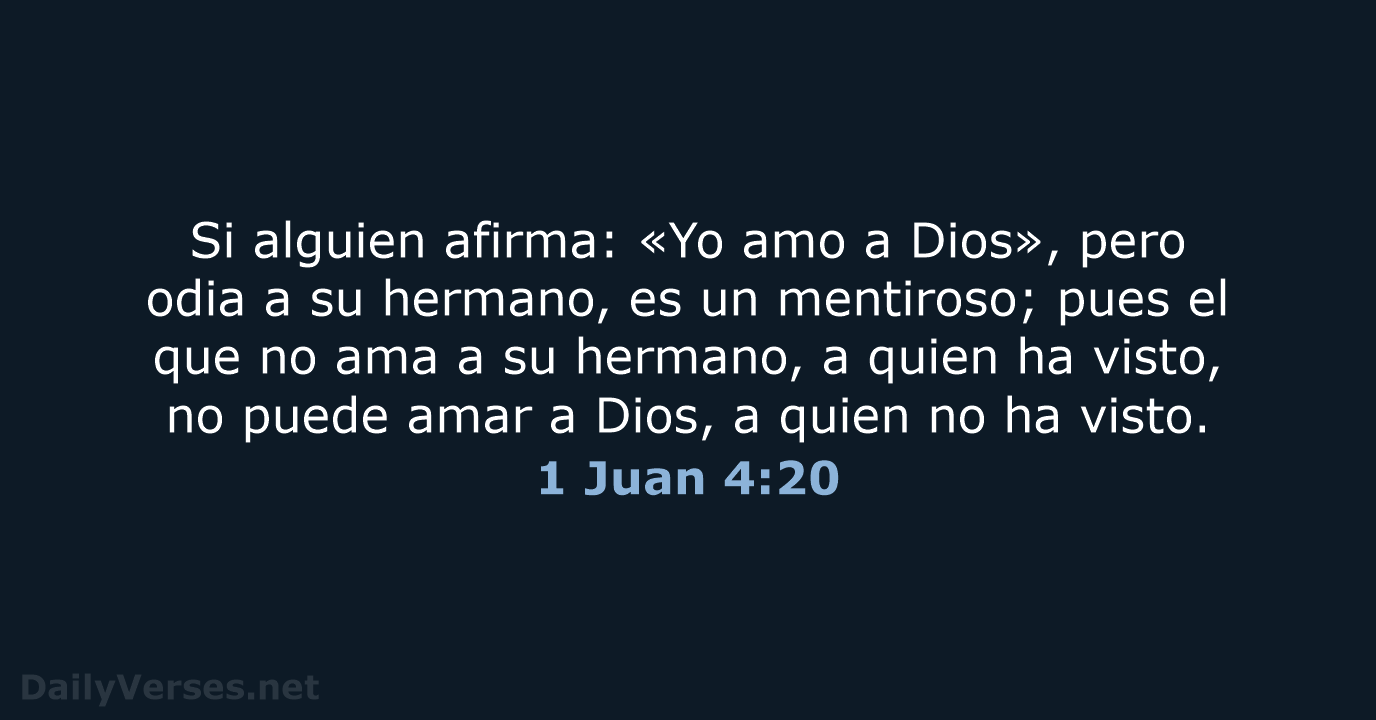 1 Juan 4:20 - NVI