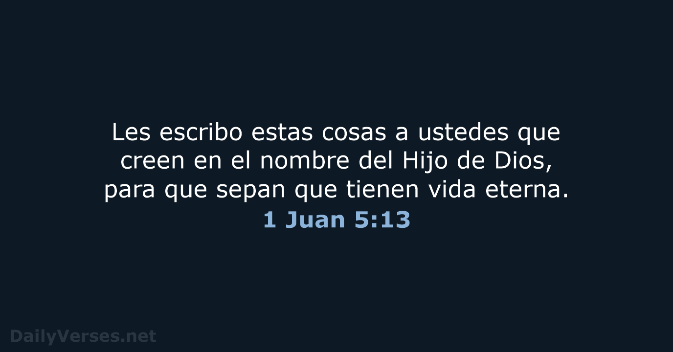 1 Juan 5:13 - NVI