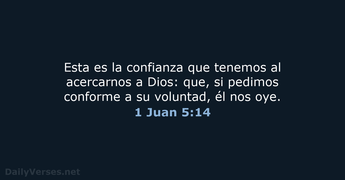 1 Juan 5:14 - NVI