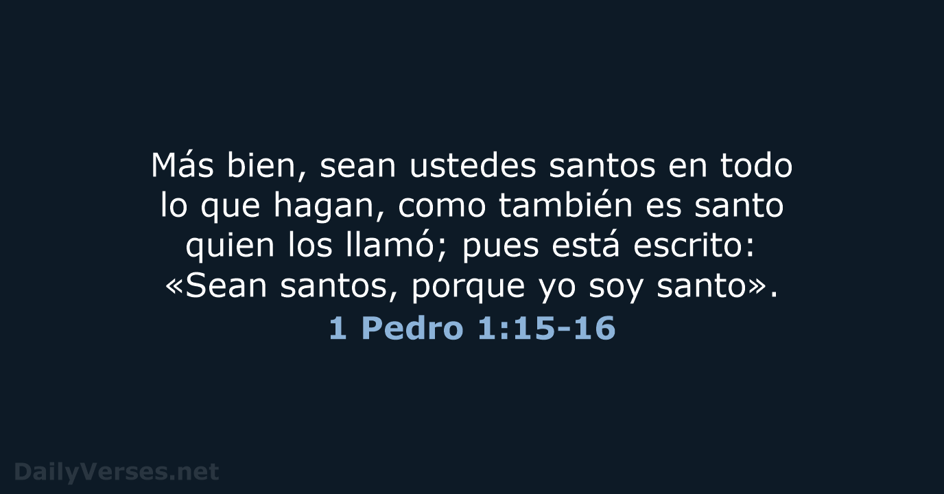 1 Pedro 1:15-16 - NVI