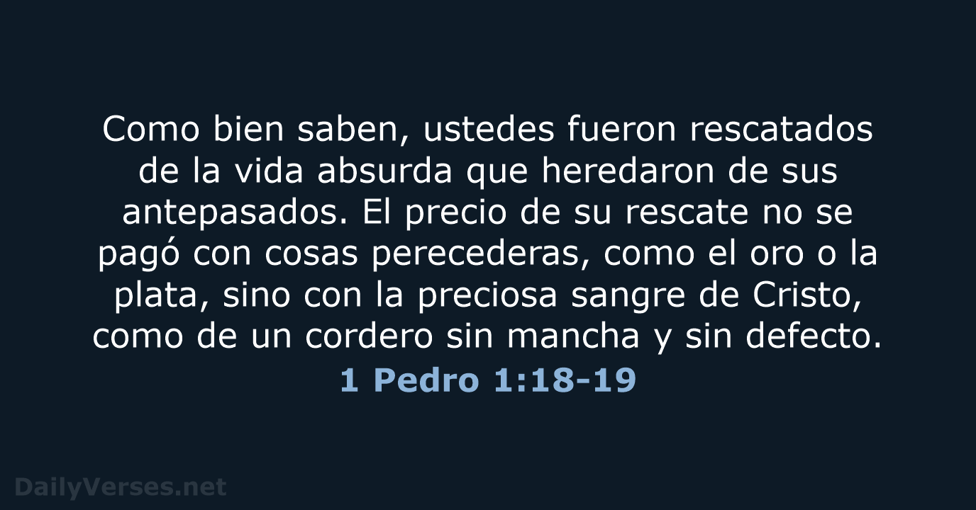 1 Pedro 1:18-19 - NVI