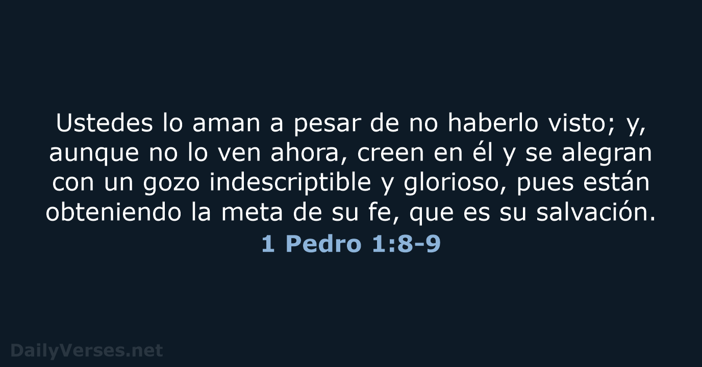 1 Pedro 1:8-9 - NVI