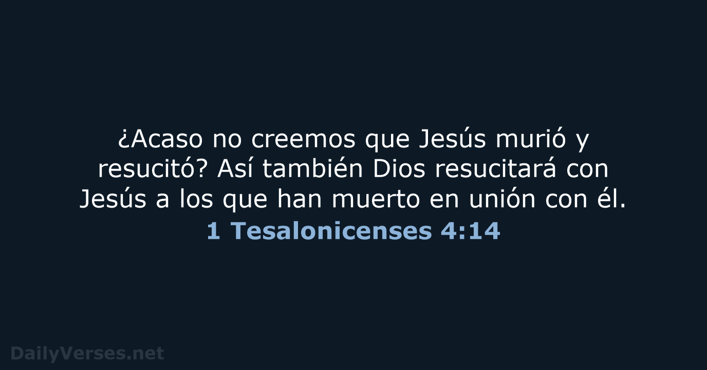 1 Tesalonicenses 4:14 - NVI
