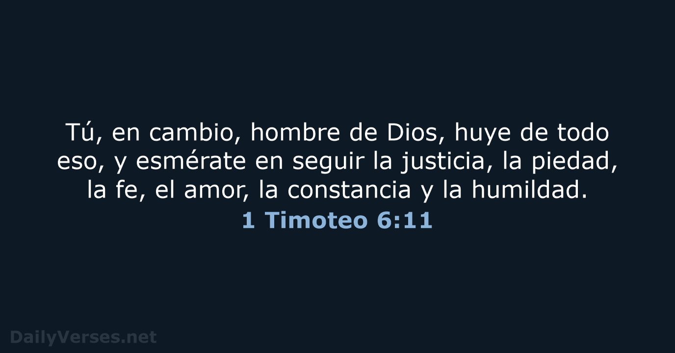 1 Timoteo 6:11 - NVI