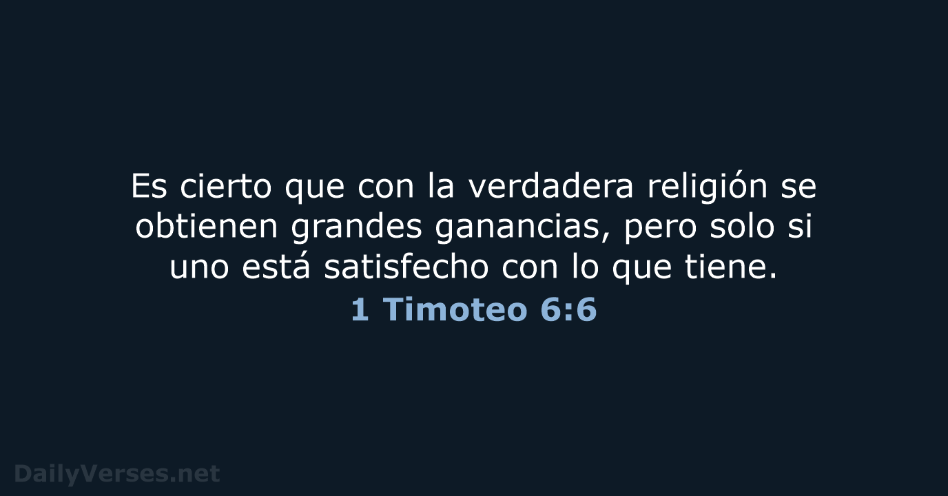 1 Timoteo 6:6 - NVI