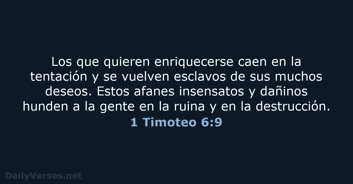 1 Timoteo 6:9 - NVI