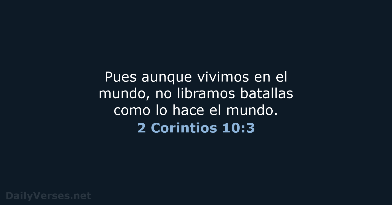 2 Corintios 10:3 - NVI