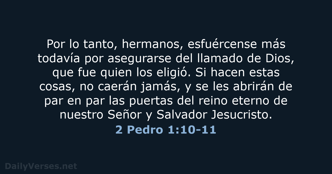 2 Pedro 1:10-11 - NVI