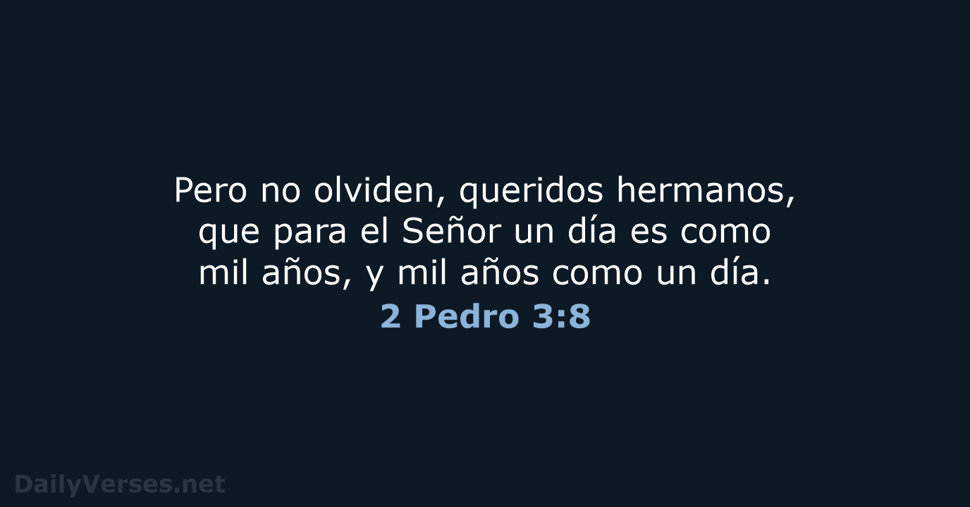 2 Pedro 3:8 - NVI