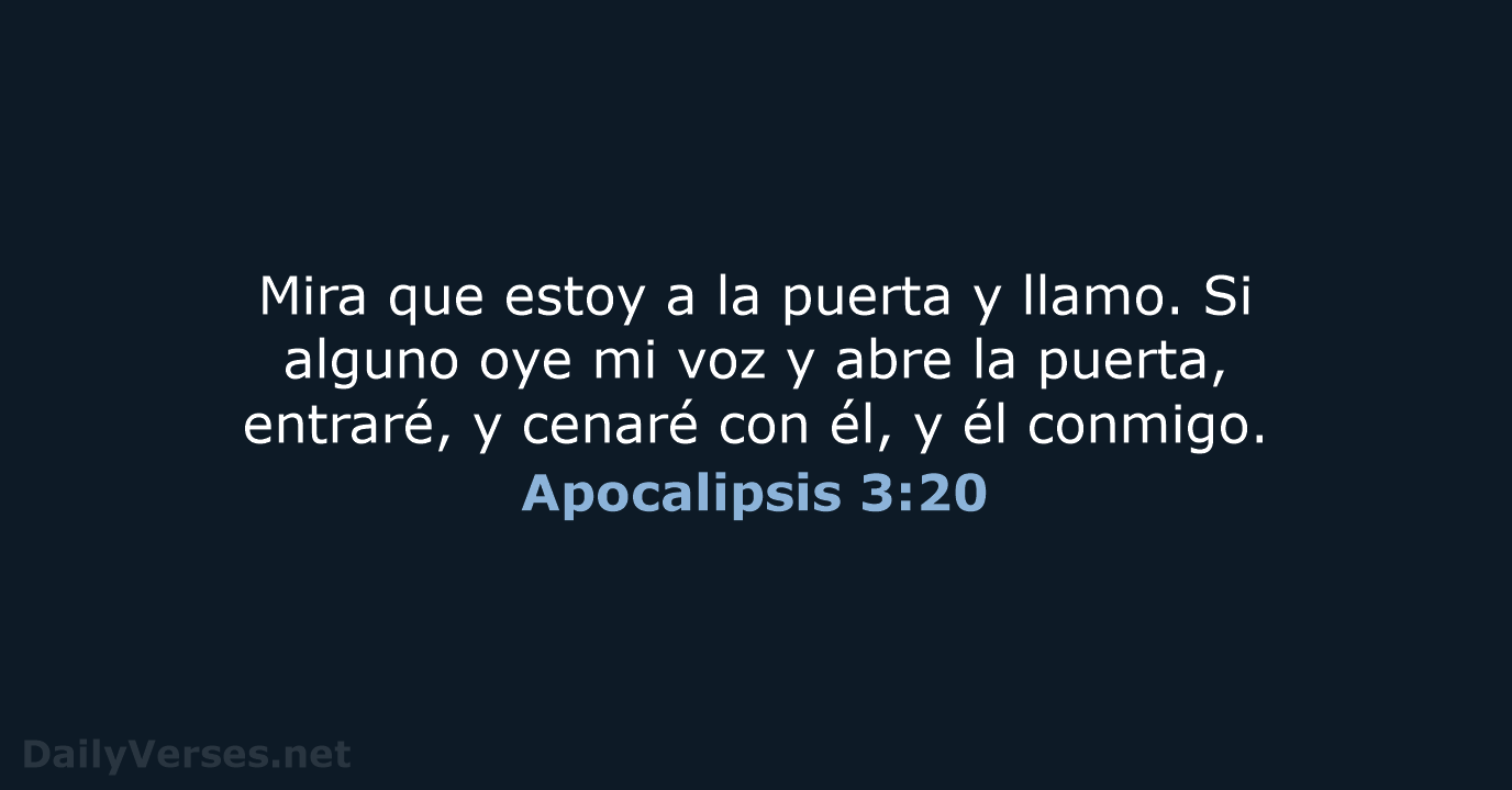 Apocalipsis 3:20 - NVI