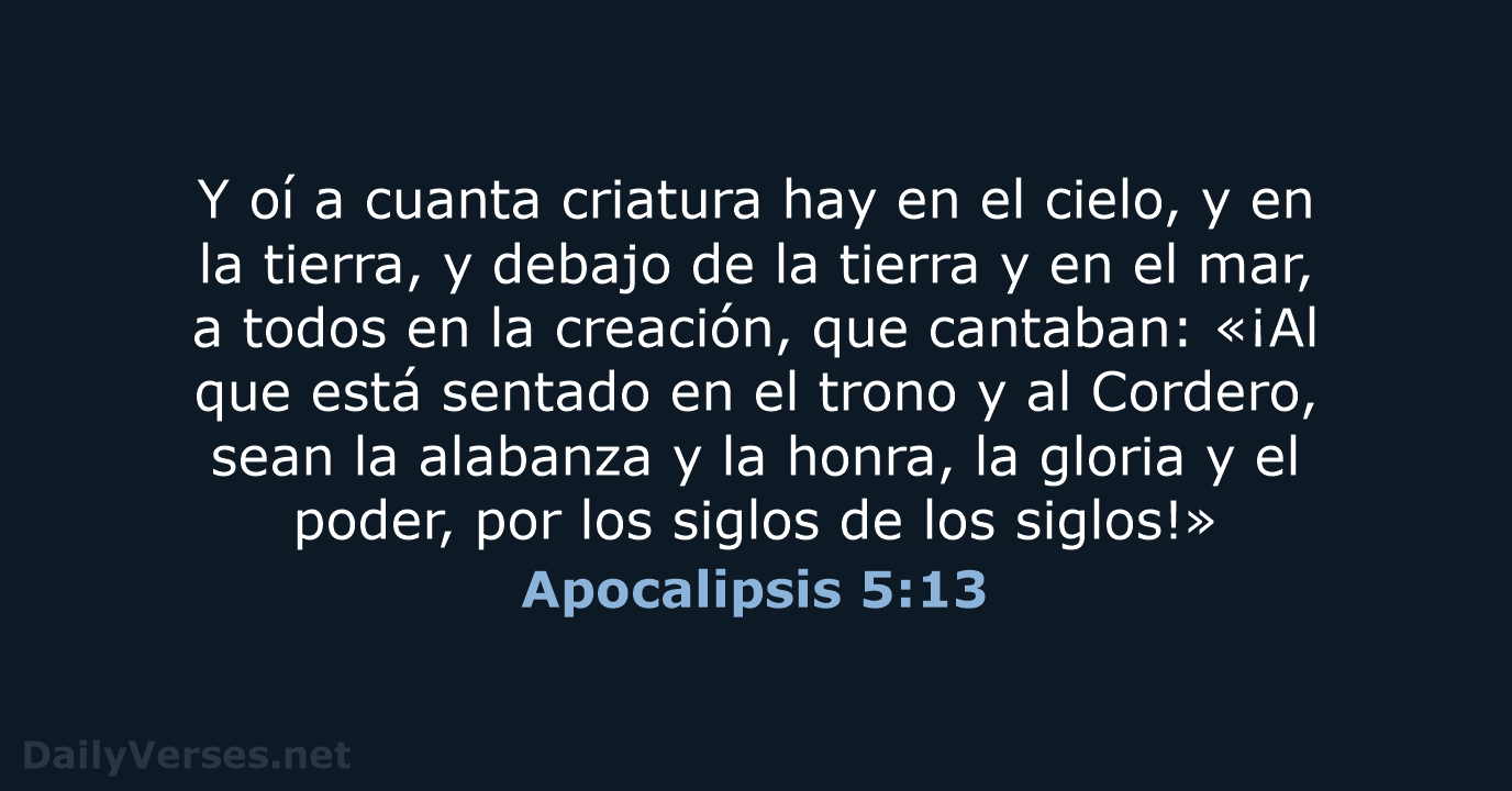 Apocalipsis 5:13 - NVI
