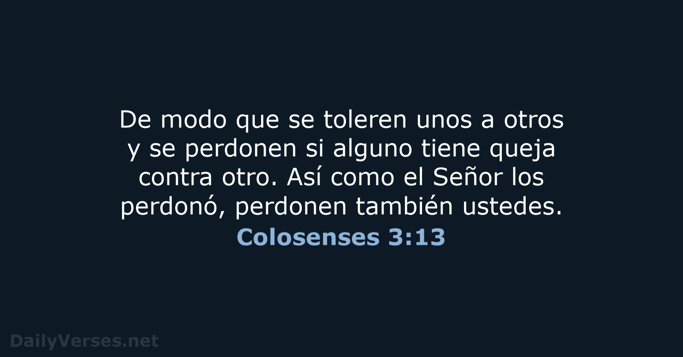 Colosenses 3:13 - NVI