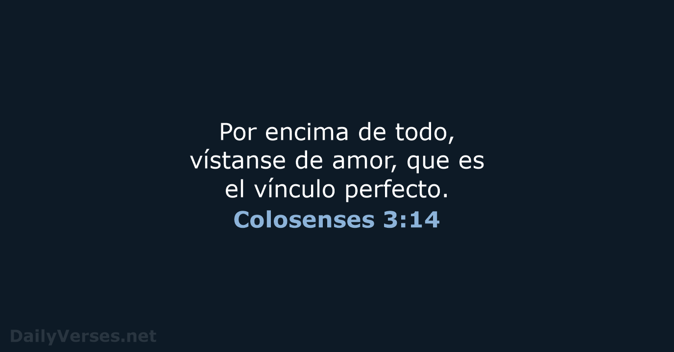 Colosenses 3:14 - NVI