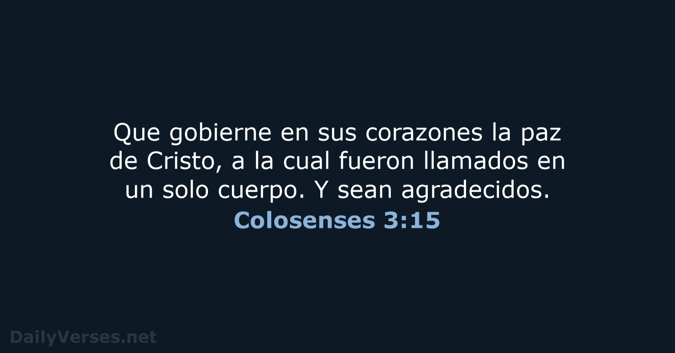 Colosenses 3:15 - NVI