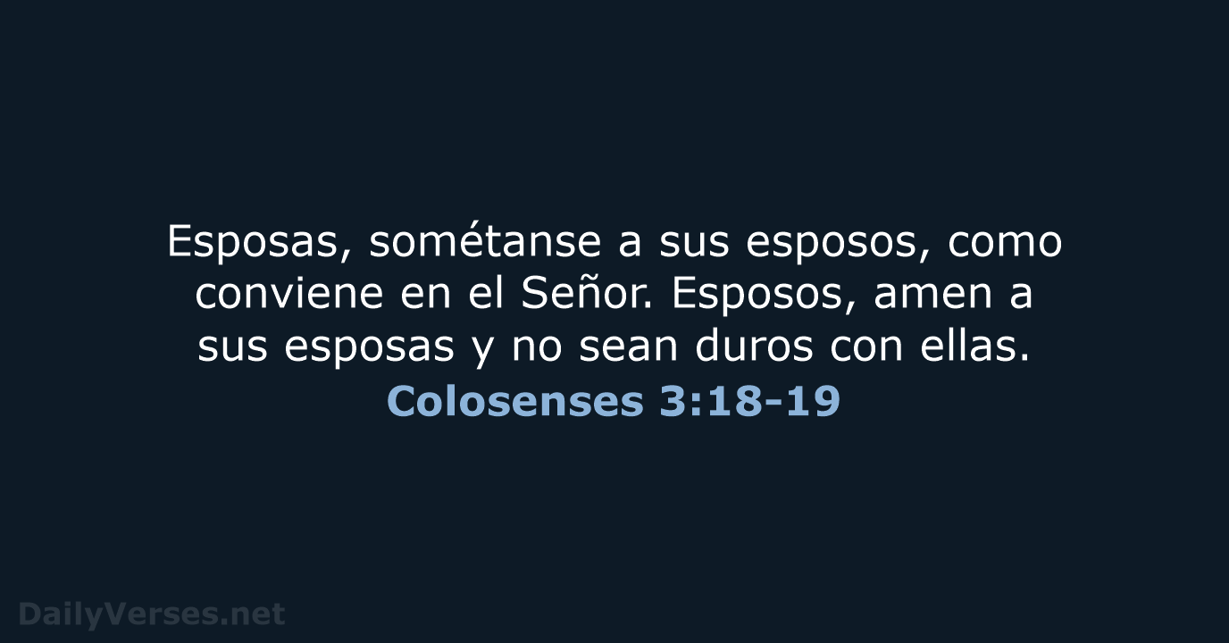 Colosenses 3:18-19 - NVI
