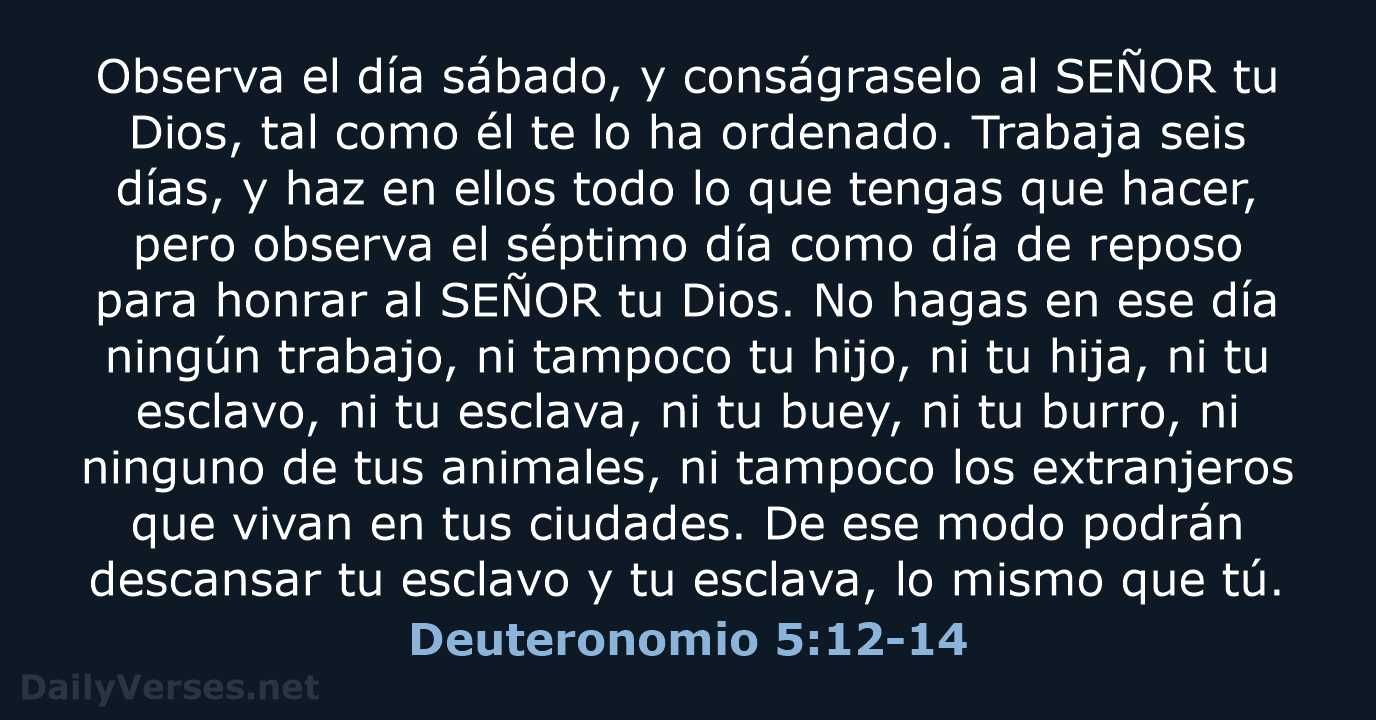 Deuteronomio 5:12-14 - NVI