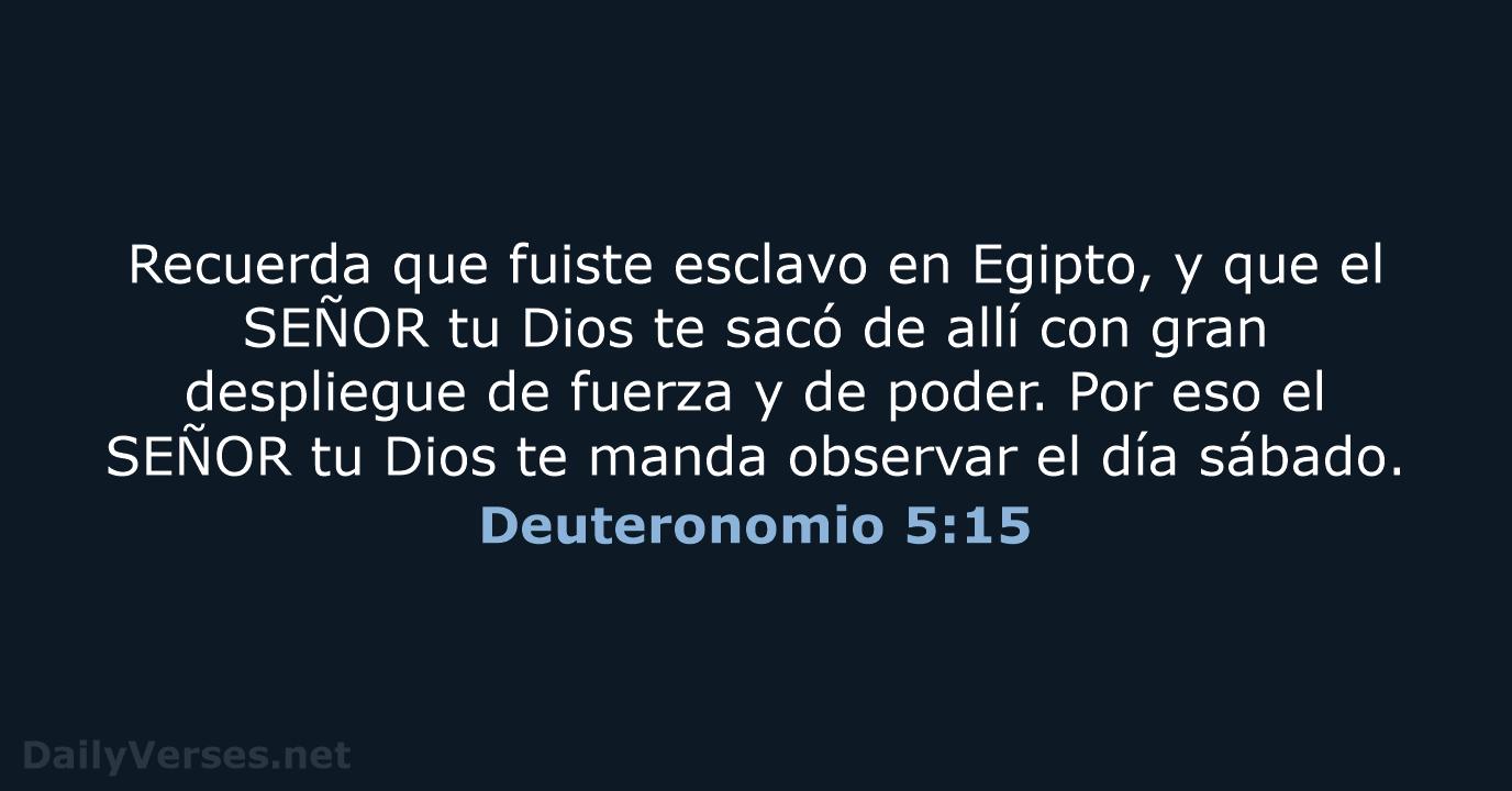 Deuteronomio 5:15 - NVI