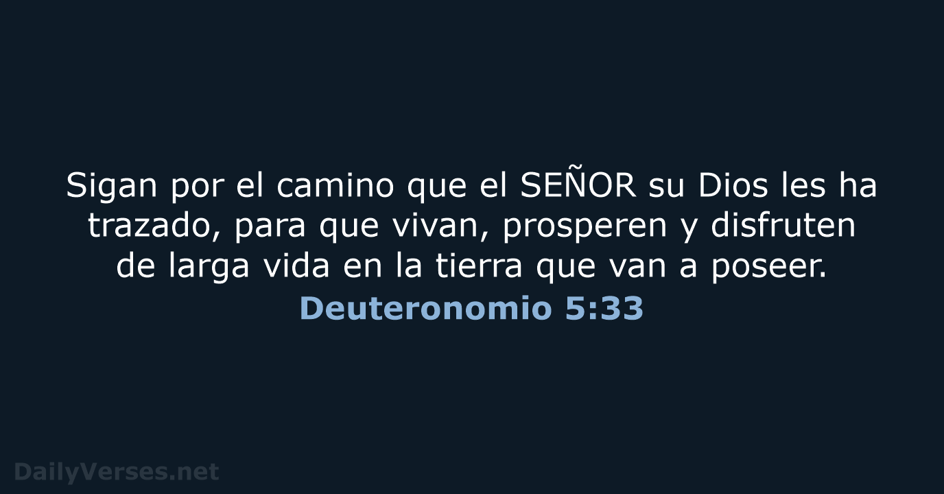 Deuteronomio 5:33 - NVI